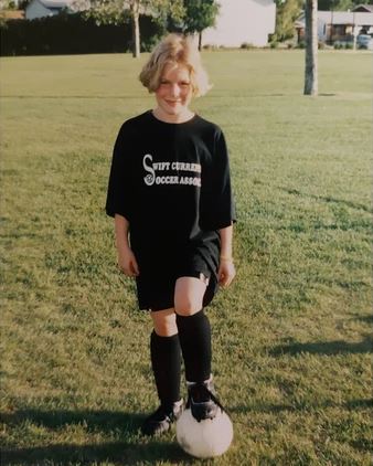 Myranda Reimer as a young soccer player.