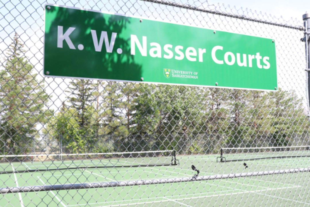 In recognition of Dr. Nasser’s generous support, the upgraded courts have been named the ‘K.W. Nasser Courts’ in his honour. (Photo: USask)